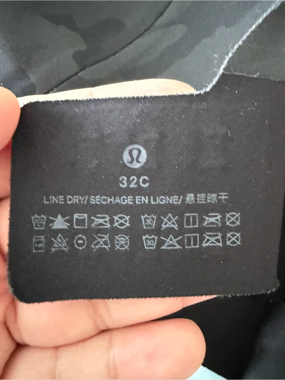 Lululemon Enlite Bra Weave High Support in Heritage Black Camo size 32C